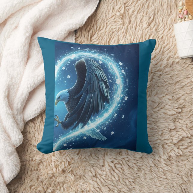 Throw Pillow Bald Eagle Heart - Forever and Ever Kussen (Deken)
