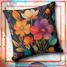 THROW PILLOW - Beautiful & Colorful Flowers Kussen