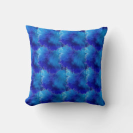 Throw Pillow Blue art Kussen