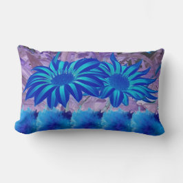 Throw Pillow Blue flowers Kussen