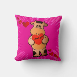 Throw Pillow cow feelings Kussen