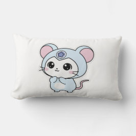 Throw Pillow Cute little lovely mouse  Kussen