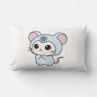 Throw Pillow Cute little lovely mouse  Kussen