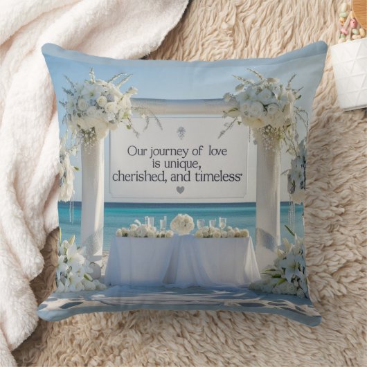 Throw Pillow-Elegant Bridal Throw Pillow  Kussen (Deken)