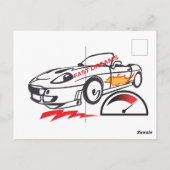 Throw Pillow Fast Dreams –Racing Car Pillow Design Briefkaart (Achterkant)