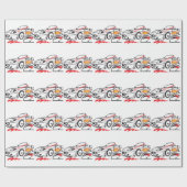 Throw Pillow Fast Dreams –Racing Car Pillow Design Cadeaupapier (Vlak)