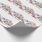 Throw Pillow Fast Dreams –Racing Car Pillow Design Cadeaupapier (Hoek)
