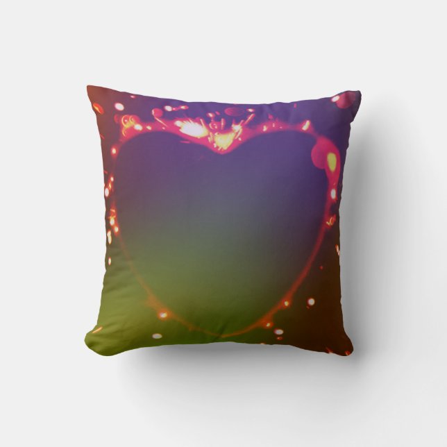 Throw Pillow Flame heart Kussen (Voorkant)