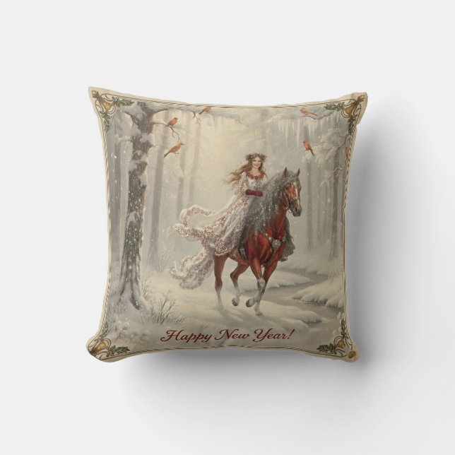 Throw Pillow "Happy New Year Kussen (Voorkant)