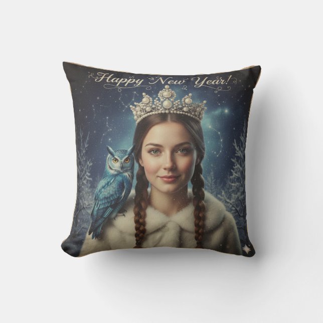 Throw Pillow "Happy New Year!" Kussen (Voorkant)