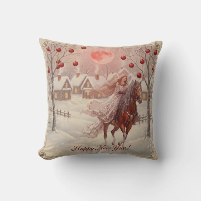 Throw Pillow "Happy New Year Kussen (Voorkant)