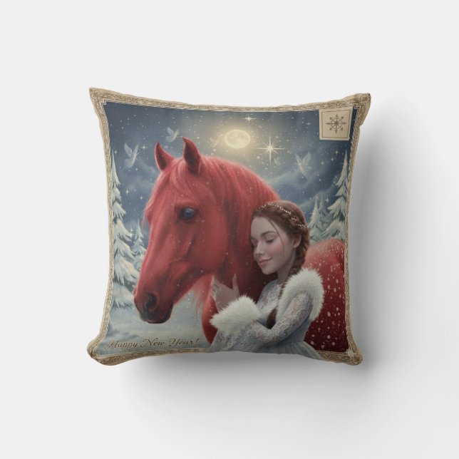 Throw Pillow "Happy New Year Kussen (Voorkant)