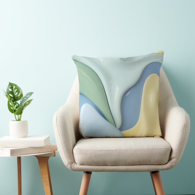 Throw pillow in stylish abstract graphic kussen (Stoel)