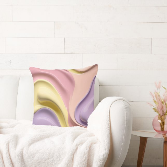 Throw pillow in stylish abstract graphic kussen (Bank)