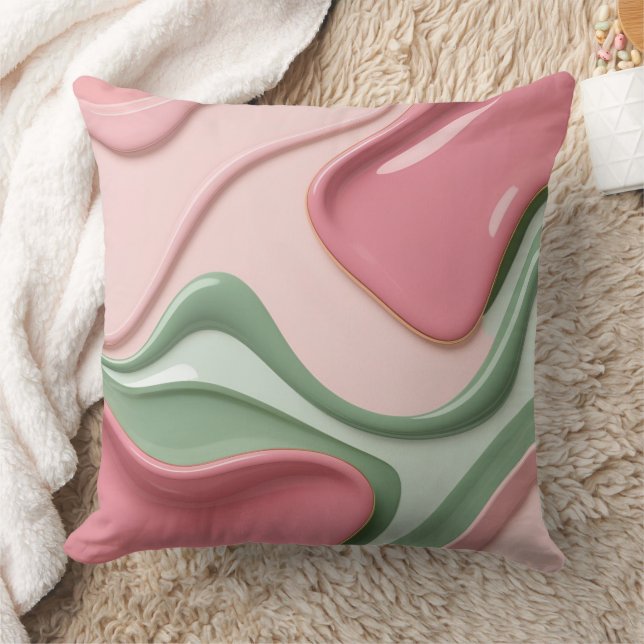 Throw pillow in stylish abstract graphic kussen (Deken)