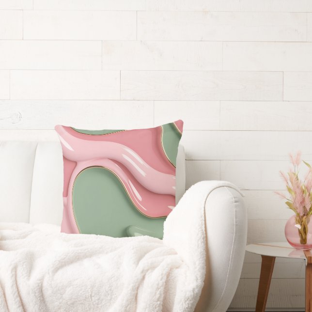 Throw pillow in stylish abstract graphic kussen (Bank)