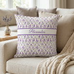Throw Pillow Kussen<br><div class="desc">This monogram name Purple Sage Green Lavender pattern would look beautiful in your home,  accessorizing your living space to new a new heightened look. If you would like to personalize this product,  please contact the designer.</div>