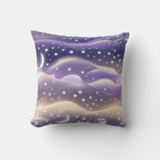 Throw Pillow - Lilac Cream Celestial Moon Kussen