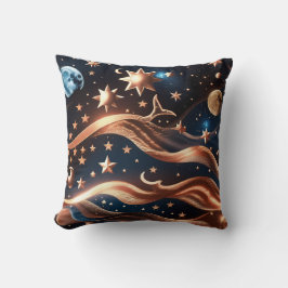 Throw Pillow – Luxury Bronze Celestial Moon Kussen