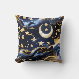 Throw Pillow – Luxury Celestial Moon Phases Kussen