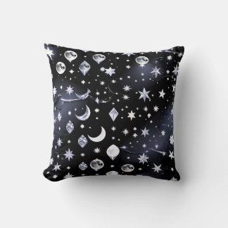 Throw Pillow – Luxury Onyx Celestial Moon Kussen