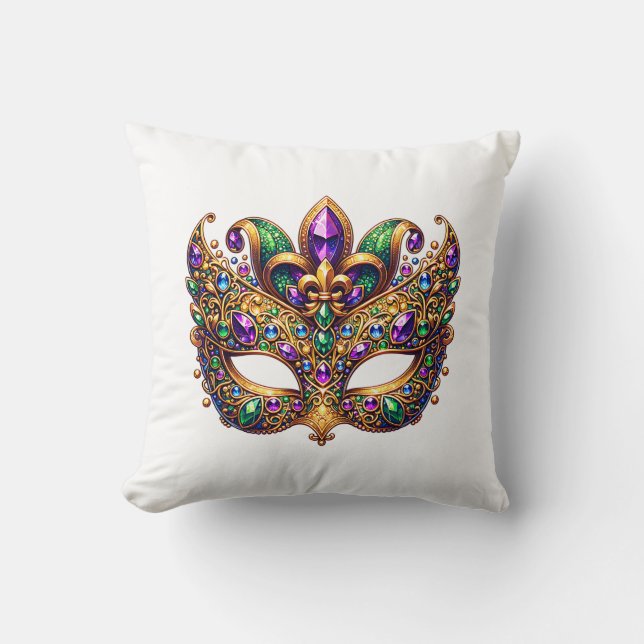 Throw Pillow Mardi Gras Kussen (Voorkant)