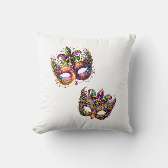 Throw Pillow Mardi Gras Kussen (Voorkant)