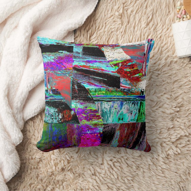 Throw Pillow – Neon Pulse Kussen (Deken)