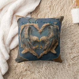 Throw Pillow Paper Cut Eagle Two Souls One Heart Kussen
