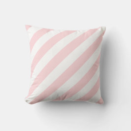 Throw Pillow Pink & White Stripe Kussen