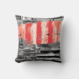 Throw Pillow – Red Pulse Abstract Design Kussen