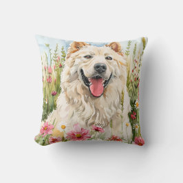 Throw Pillow – Samoyed Watercolor Decorative Pillo Kussen
