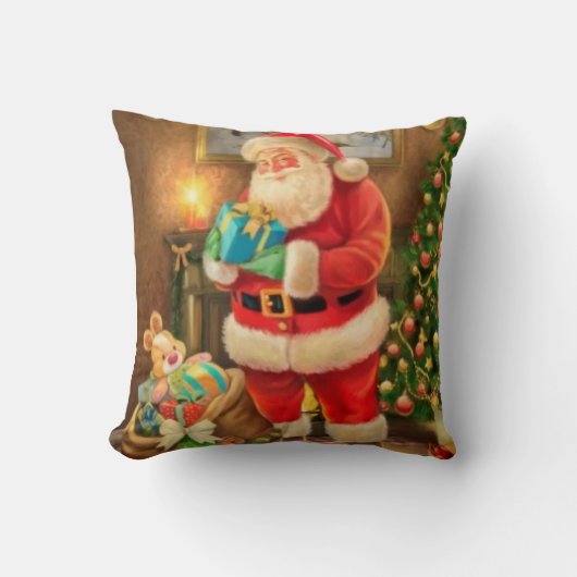 Throw Pillow Santa Clause in the house Kussen (Voorkant)