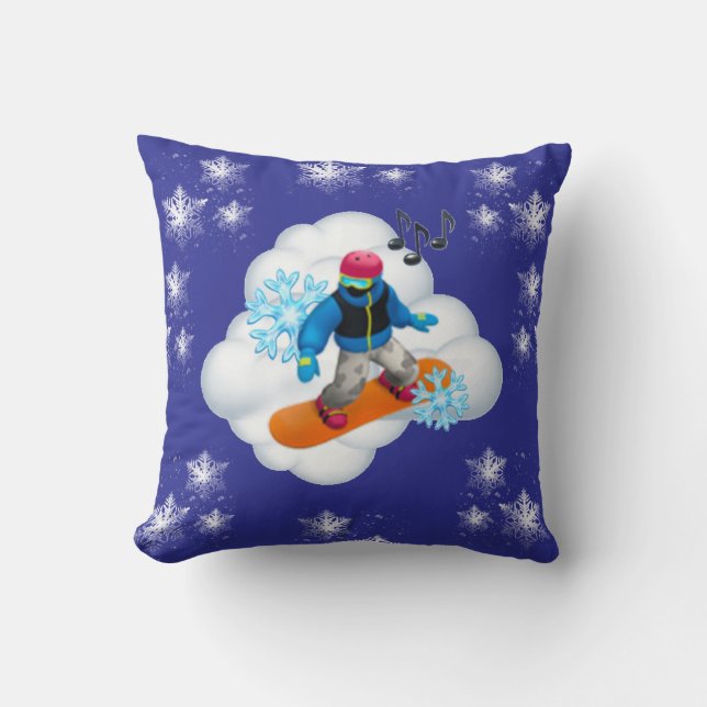 Throw Pillow Snowboarding mood  Kussen (Voorkant)