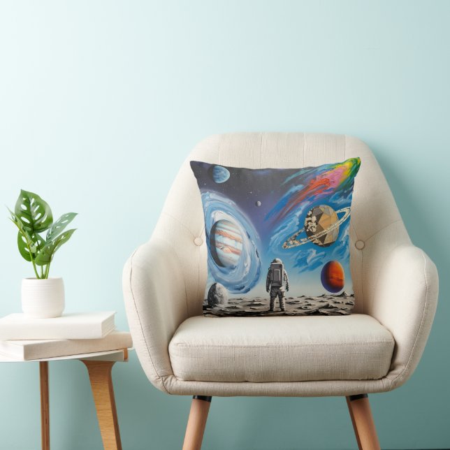 Throw Pillow, space man Kussen (Stoel)