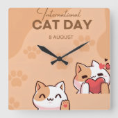 Throw Pillow Vierkante Klok (Voorkant)