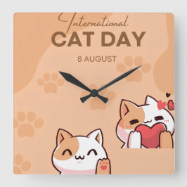 Throw Pillow Vierkante Klok