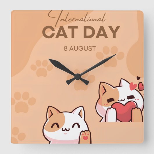 Throw Pillow Vierkante Klok (Voorkant)