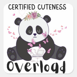 Throw Pillow Vierkante Sticker