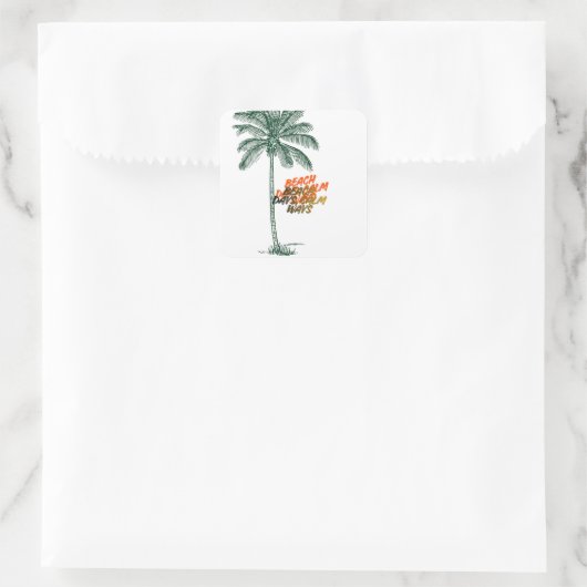 Throw Pillow Vierkante Sticker (Tas)