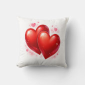 Throw Pillow with hearts, decorative element  Kussen (Voorkant)