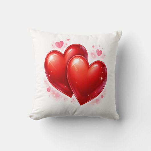 Throw Pillow with hearts, decorative element Kussen (Voorkant)