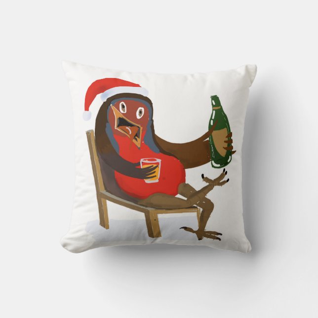 Throw pillow with Laid Back Robin design Kussen (Voorkant)