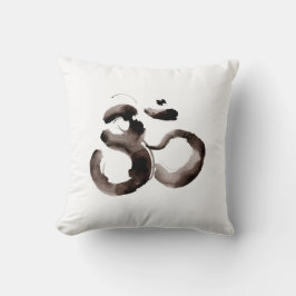 Throw pillow with Om motif Kussen
