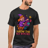 Throw The Dice Witches Halloween Spooky Gamer T-shirt (Voorkant)