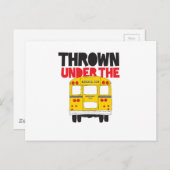 Throw under the Bus Yellow School Bus Funny Quote Briefkaart (Voorkant / Achterkant)