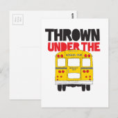 Throw under the Bus Yellow School Bus Funny Quote Briefkaart (Voorkant / Achterkant)