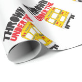 Throw under the Bus Yellow School Bus Funny Quote Cadeaupapier (Rol Hoek)