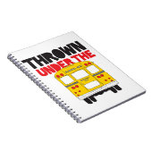 Throw under the Bus Yellow School Bus Funny Quote Notitieboek (Rechterzijde)