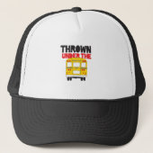 Throw under the Bus Yellow School Bus Funny Quote Trucker Pet (Voorkant)